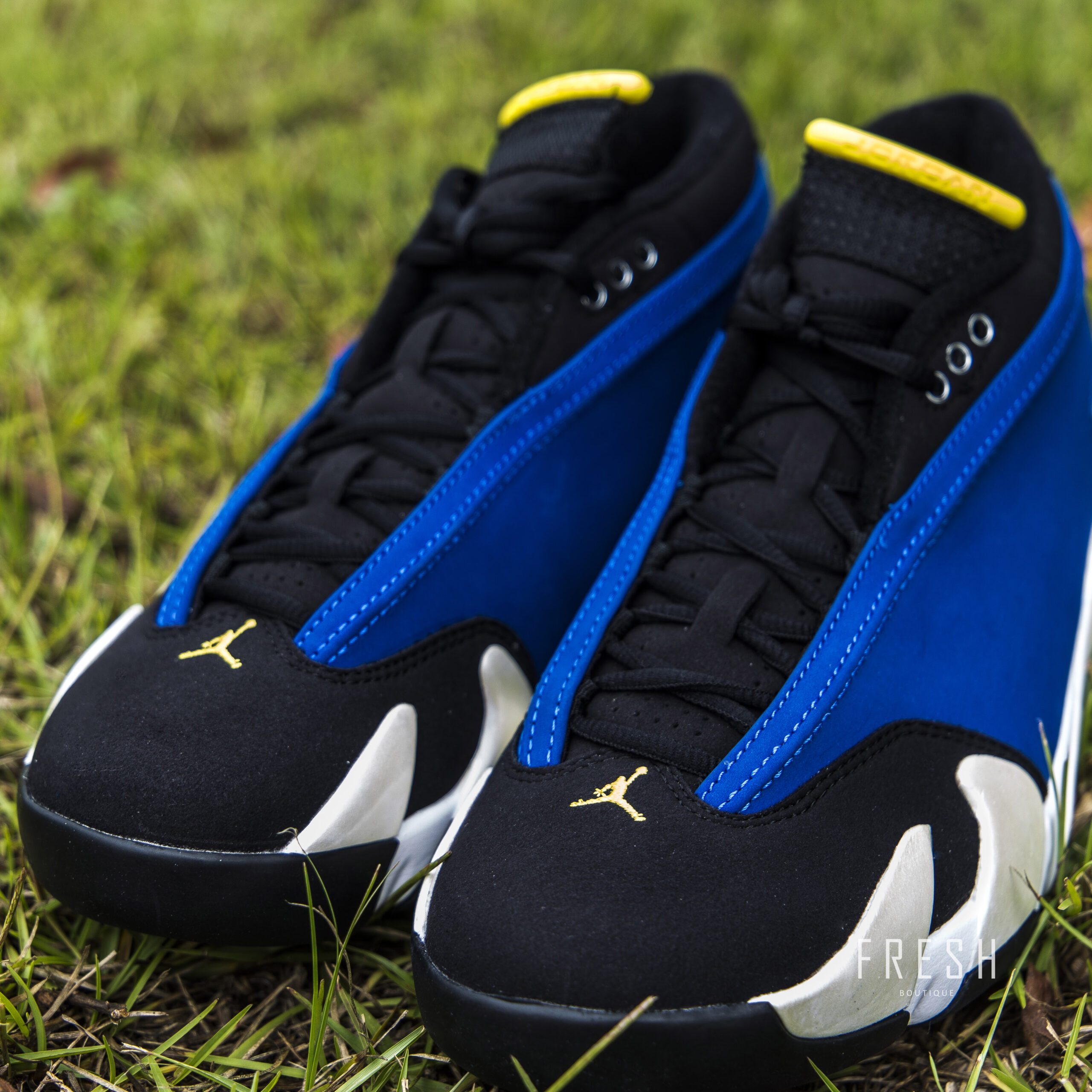 jordan retro 14 blue and black