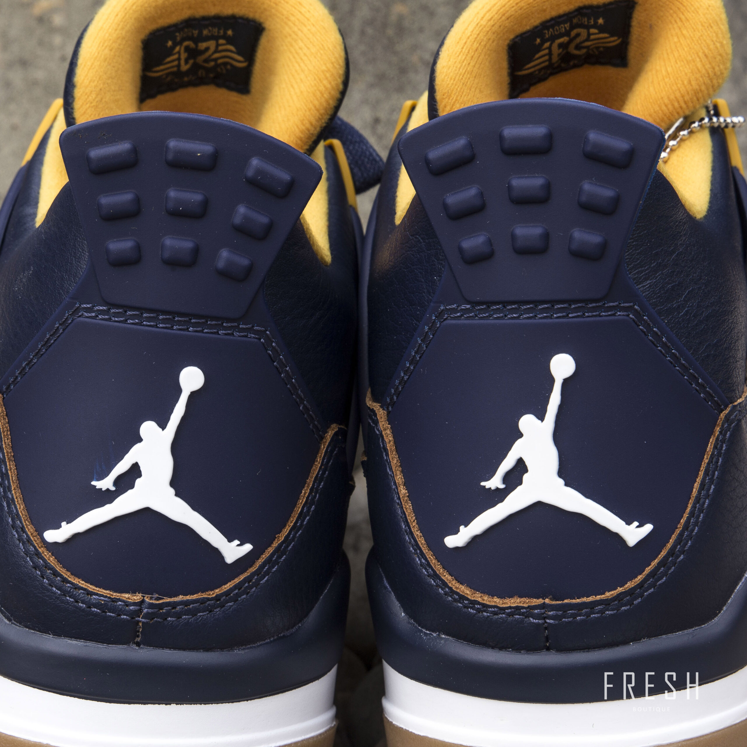Air Jordan 4 Retro – Navy Blue/Metallic Gold/White – Fresh Sneaker Boutique